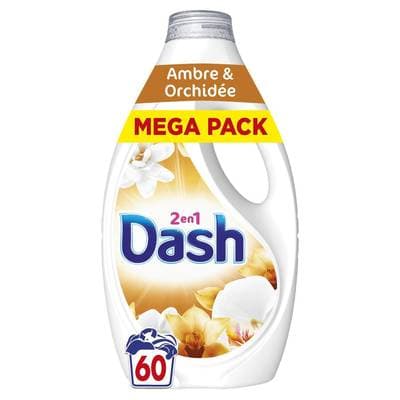 Dash Lessive liquide Ambre & Orchidée, 2,7L
