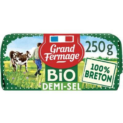 Grand Fermage Beurre moulé bio, 250g