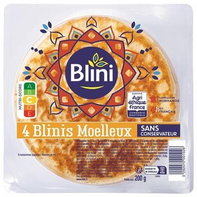 Blini Blinis Moelleux, 4 blinis - 200g