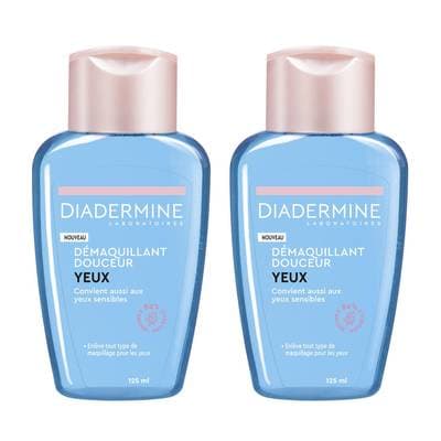 Diadermine Démaquillant yeux douceur pour tous types de peaux, Lot de 2x125ml