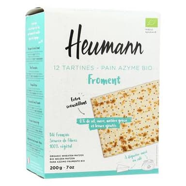 Heumann Pain azyme à la farine de froment bio, 200g