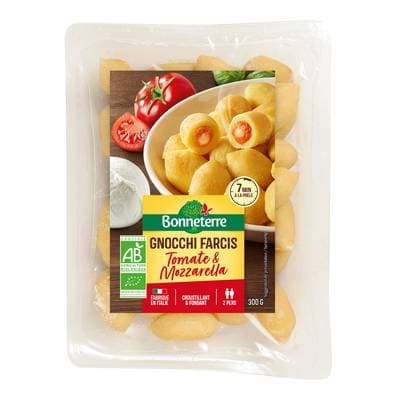 Bonneterre Gnocchi tomate mozza bio, 300g