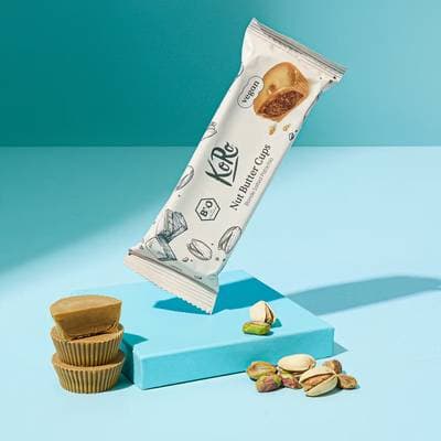 Koro Bouchées Nut butter cup pistache chocolat blanc bio, 3x13g