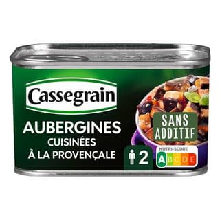 Cassegrain Aubergines cuisinées à la provençale, 375g