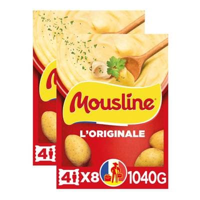 Mousline Purée Nature, Lot de 2x1040g