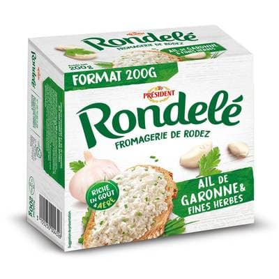 Rondelé Fromage frais ail et fines herbes, 200g