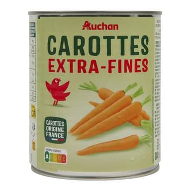Auchan Carottes extra fines, 530g