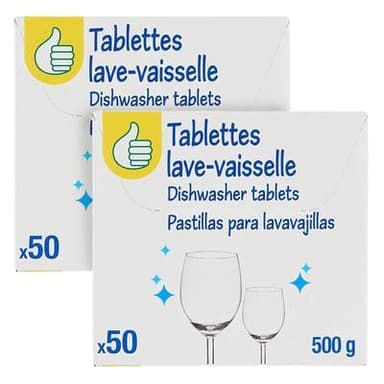 Pouce Tablettes lave-vaisselle, Lot de 2x50 tablettes