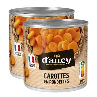 D'aucy Carottes rondes, Lot de 2x220g