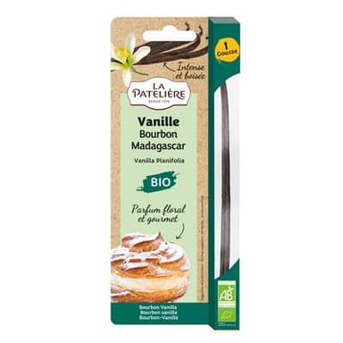 La Patelière Gousse de vanille Bourbon bio cueillie à la main, 2,5g