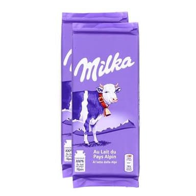 Milka Chocolat au Lait, Lot de 2x200g