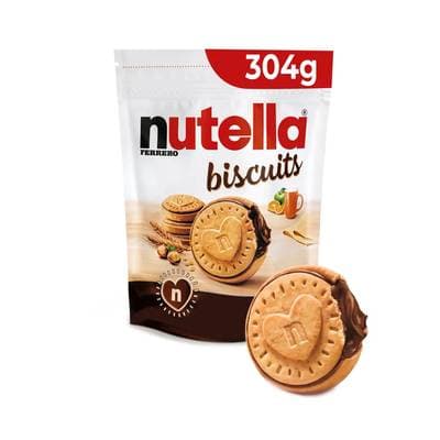 Nutella Biscuits fourrés pâte à tartiner aux noisettes et cacao, 22 biscuits - 304g