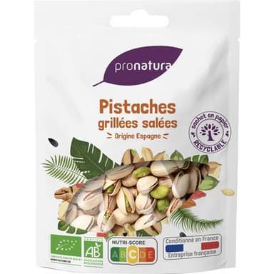Pronatura Pistaches Bio salées grillées, 125g