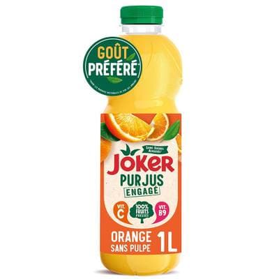 Joker Pur jus d'orange sans pulpe, 1L