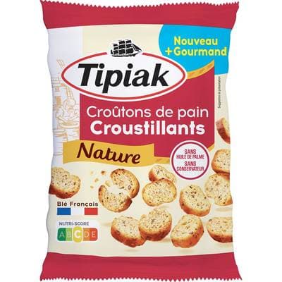 Tipiak Croûtons de Pain Croustillant Nature, 75g