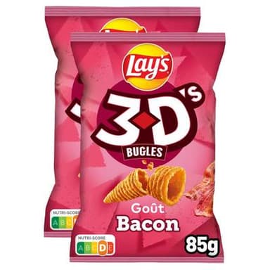 Lay's 3 D'S Bacon, Lot de 2x85g