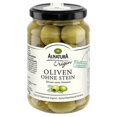 Alnatura Olives vertes Dénoyautées Bio, 180g