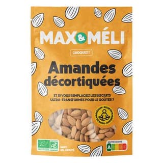Max et Méli Amandes Décortiqués Bio, 1kg
