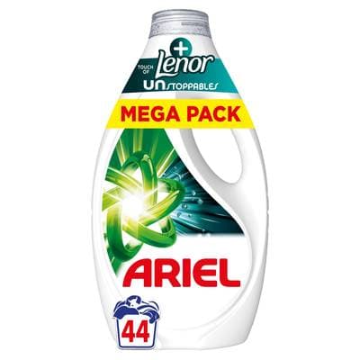 Ariel Lessive liquide touch of Lenor Unstoppables, 1,98L