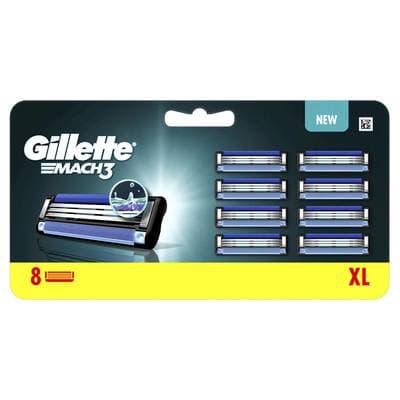 Gillette Lames de rasoir Gillette Mach3, 8 lames