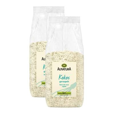 Alnatura Noix de coco râpée bio, Lot de 2x200g