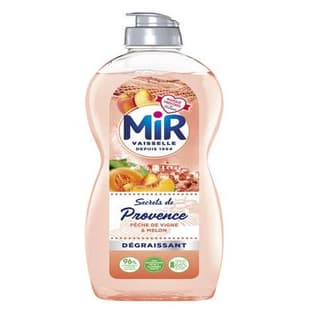 Mir Liquide vaisselle pêche de vigne et melon Secrets de Provence, 675ml
