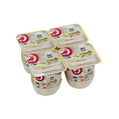 Auchan Riz au lait à la vanille, 4x115g