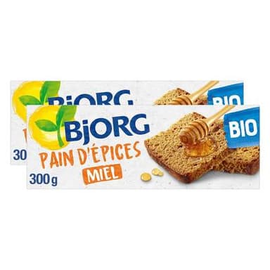 Bjorg Pain d'épices au miel bio, Lot de 2x300g