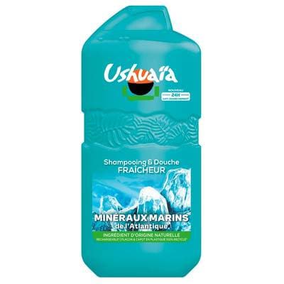 Ushuaïa Shampooing et Gel Douche Fraîcheur Minéraux Marins, 280ml