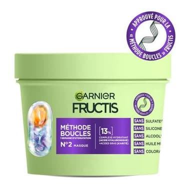 Fructis Masque Capillaire Hydratant Méthode Boucles, 370ml