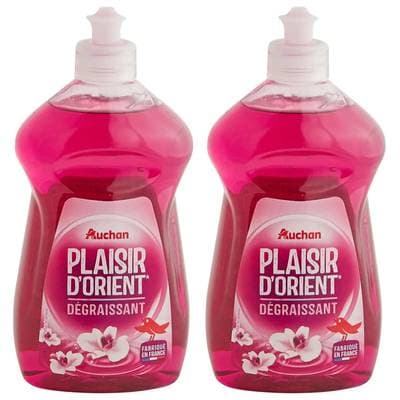 Auchan Liquide vaisselle dégraissant plaisir d'Orient, Lot de 2x500ml