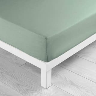Douceur D Interieur Drap housse uni sauge, 160 x 200 cm