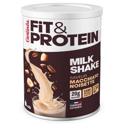 Gerlinéa Milkshake poudre Fit et Protéine - Macchiato Noisettes, 340g