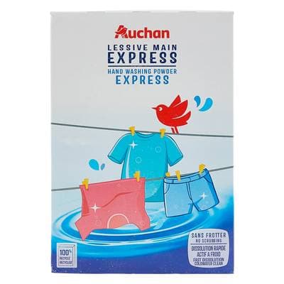 Auchan Lessive main en poudre express, 650g