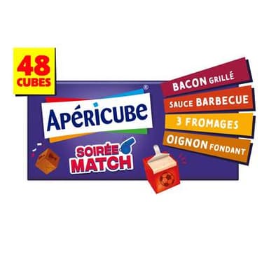 Apéricube Minis fromages Soirée Match, 48 cubes - 250g