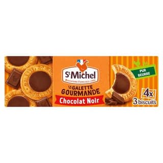 St Michel Galette au chocolat noir, 12 biscuits - 121g