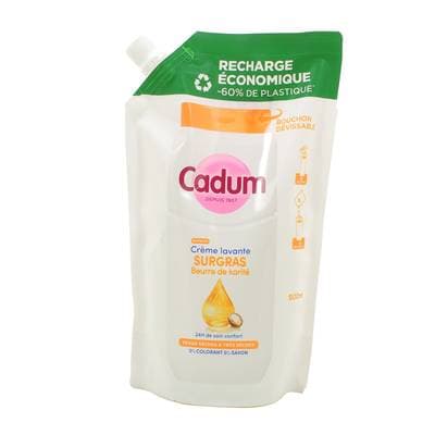 Cadum Crème lavante surgras au beurre de karité recharge, 500ml