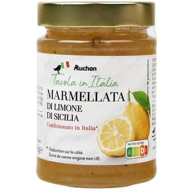 Auchan Tavola In Italia Marmelade au citron de Sicile, 340g