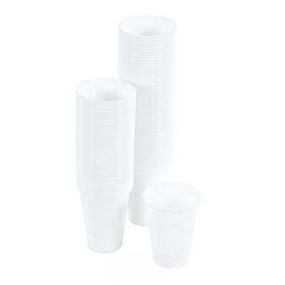 Homea Gobelets à eau en PP reutilisable 20 cl Blanc, 100 pièces