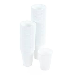 Homea Gobelets à eau en PP reutilisable 20 cl Blanc, 100 pièces