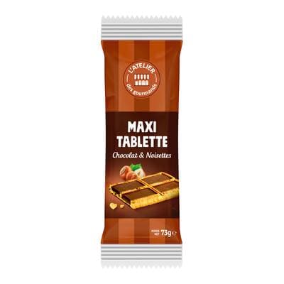 L' Atelier des Gourmands Maxi tablette chocolat noisettes, 73g