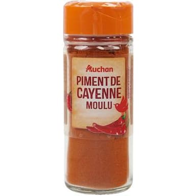 Auchan Piment de cayenne moulu, 38g