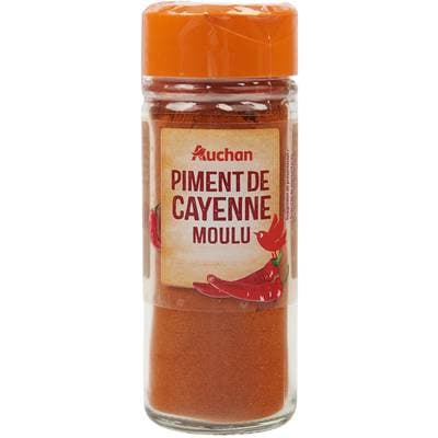 Auchan Piment de cayenne moulu, 38g