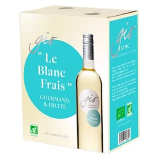Vin De France blanc Gérard Bertrand, cuvée Gio Bio 12°, Bag in box 3L