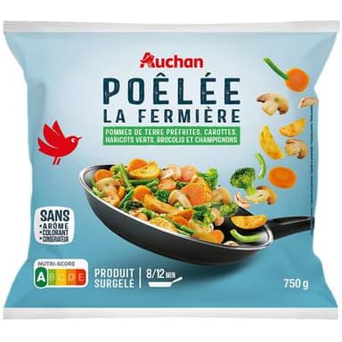 Auchan Poêlée fermière, 750g