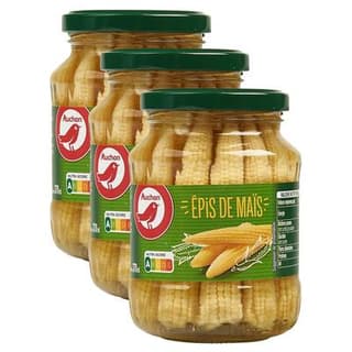 Auchan Epis de maïs en bocal, Lot de 3x190g