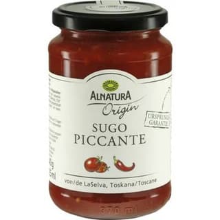 Alnatura Sauce tomate au piment piquante bio - Sugo Piccante en bocal, 340g