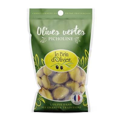 Le Brin d'Olivier Olives Vertes Picholine du Gard, 120g