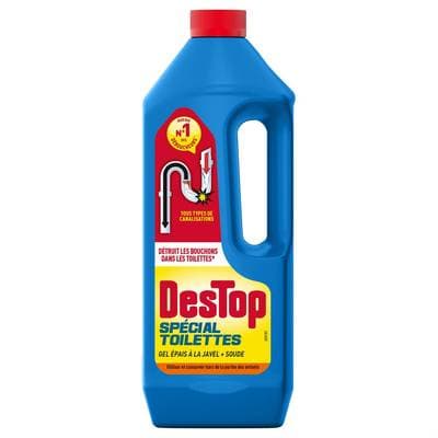 Destop Déboucheur Spécial Toilettes Gel à la Javel et Soude, 1L