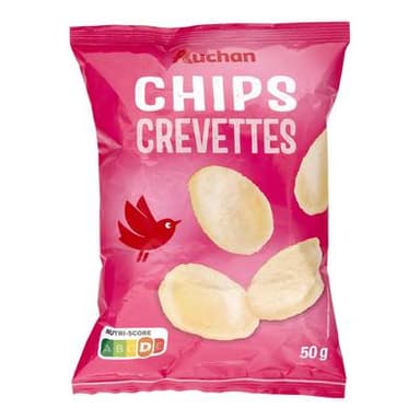 Auchan Chips saveur crevettes, 50g